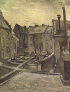 Vincent Van Gogh Backyards of Old Houses in Antwerp in the Snow (nn04) Spain oil painting reproduction